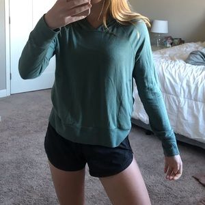 Green hoodie